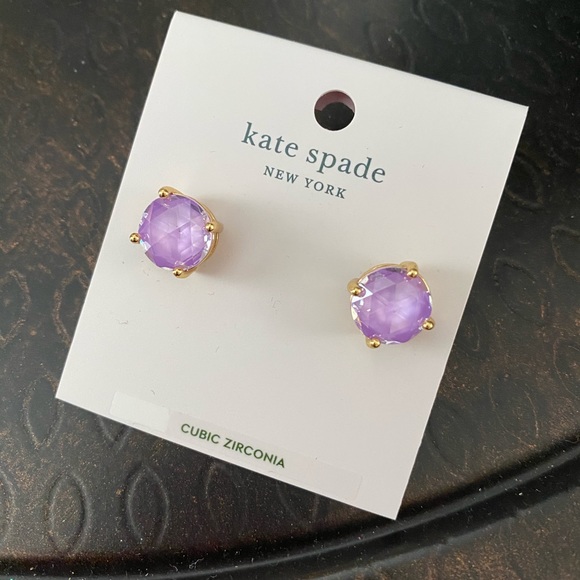 kate spade lavender gumdrop stud earrings - Picture 2 of 7